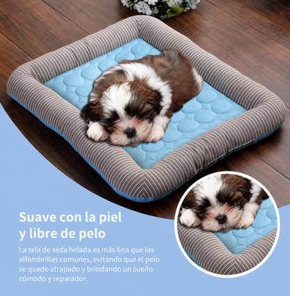 Cama con almohadilla de refrigeración para mascostas