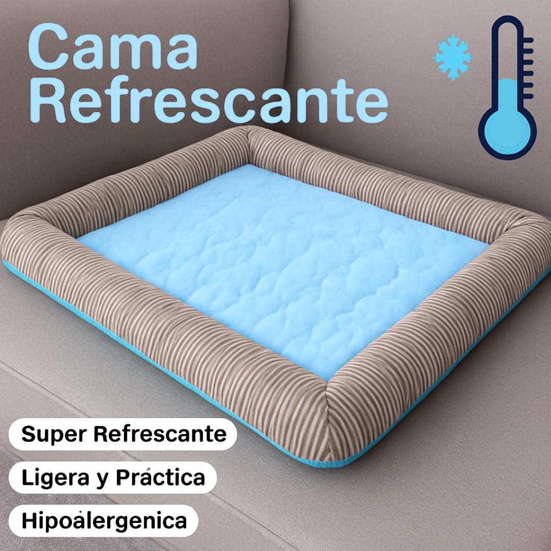 Cama con almohadilla de refrigeración para mascostas